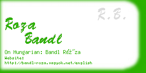 roza bandl business card